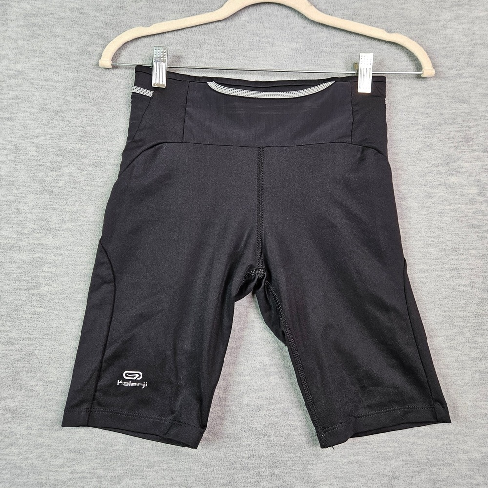 Kalenji Decathlon Womens Black Running Shorts Zipper Pocket XS 60055